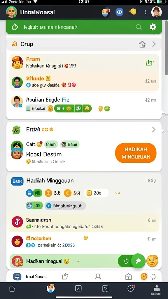 Tantangan misi harian yang mengasyikkan.