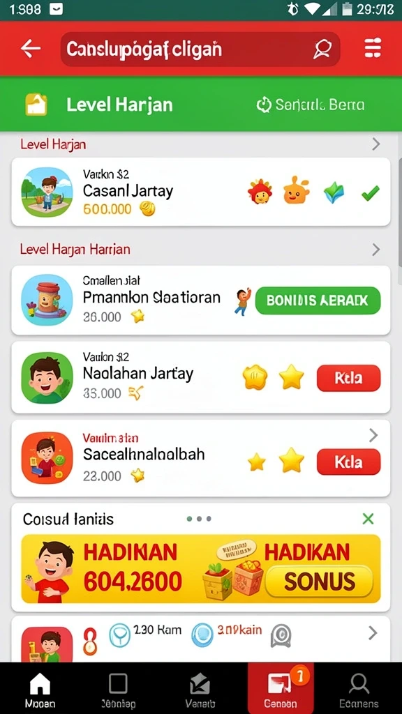 Tampilan antarmuka yang modern dan menarik.