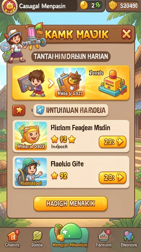 Screenshot menampilkan antarmuka permainan yang menarik.