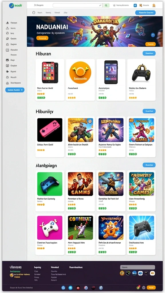 Screenshot menampilkan berbagai tema slot yang berbeda.