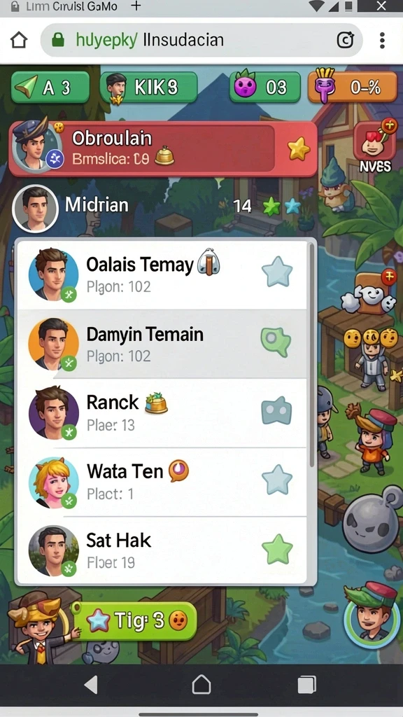 Fitur turnamen online yang mendebarkan.