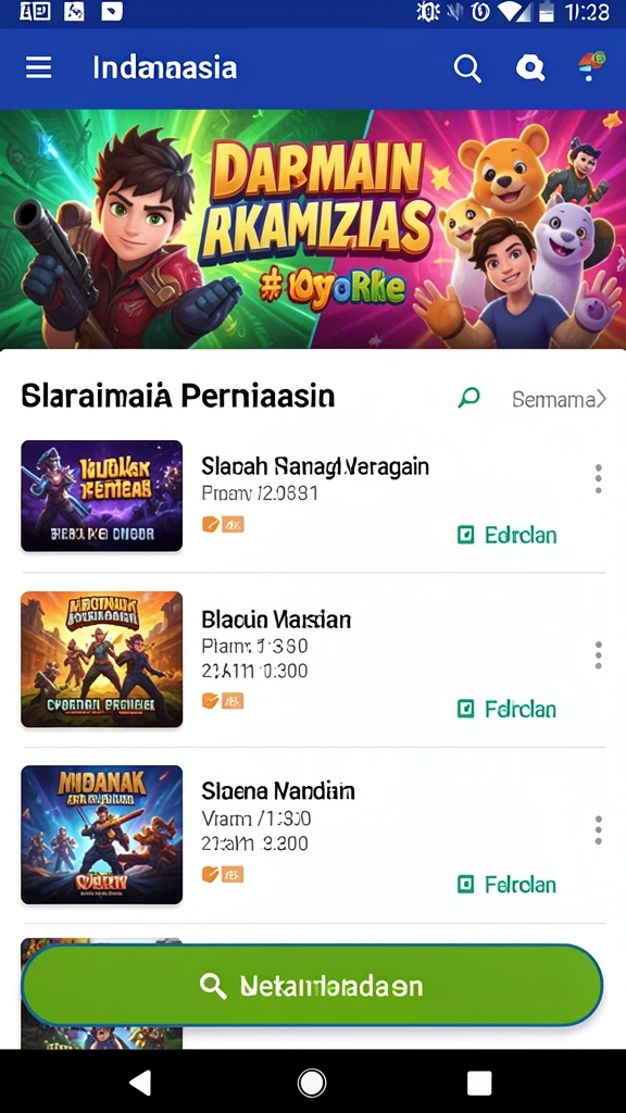 Tampilan utama game dengan desain yang menawan.