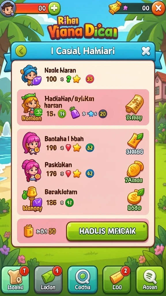 Beragam permainan menarik yang bisa dipilih.