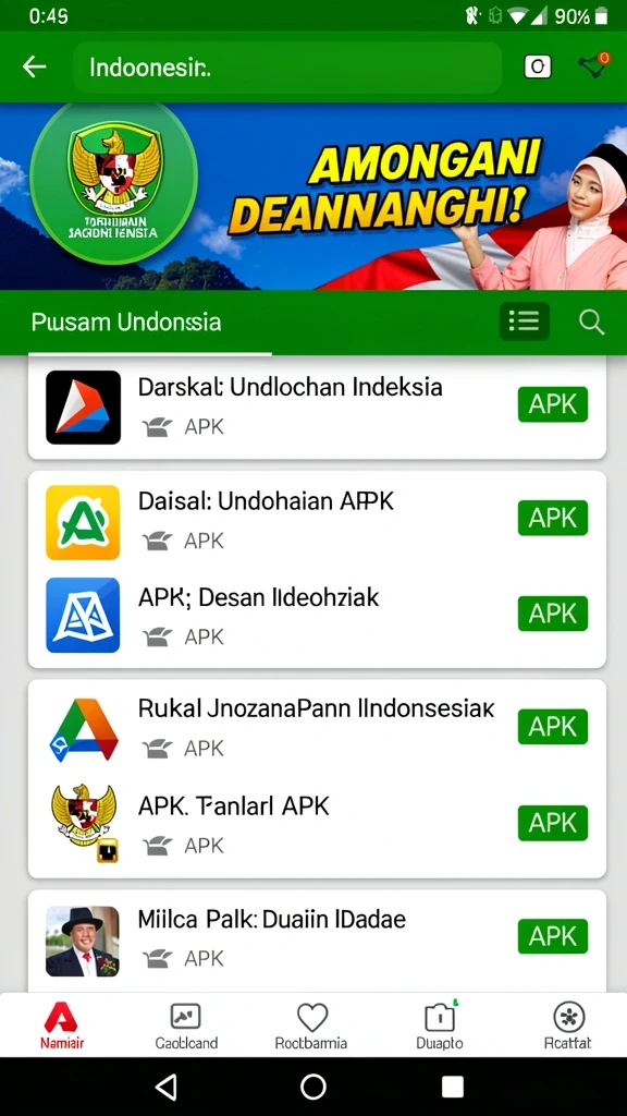 Tampilan awal yang menarik dan mudah dinavigasi.
